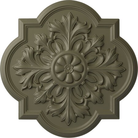 Ekena Millwork Bonetti Ceiling Medallion (Fits Canopies up to 5 1/8"), Hand-Painted Spartan Stone, 20"OD x 1 3/4"P CM20BOSSF